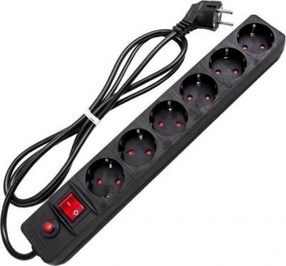 Удлинитель с сетевым фильтром 6х7м с заземл. 10А IP20 ПВС 3х0.75 967U-4007 – фото 1