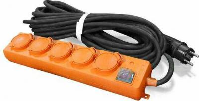 Удлинитель-шнур 5х30м с заземл. 16А IP44 У10-026 КГ 3х1.5 с выкл. с инд. 9634140