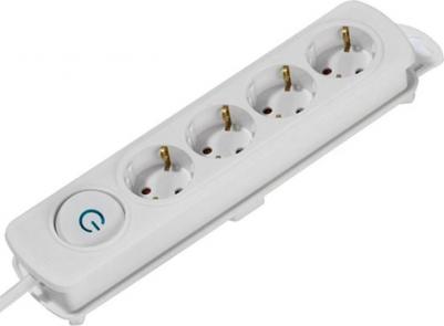 Сетевой фильтр EKLS 4W25, 4 розетки, 2,5 м, White – фото 1