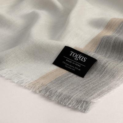 Палантин Мерсье экрю/серый 70х200 см, 1 пр – фото 1