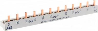 PS3/12 3-фазная шинная штырьковая разводка на 12 модулей 63А, 2CDL230001R1012 – фото 5