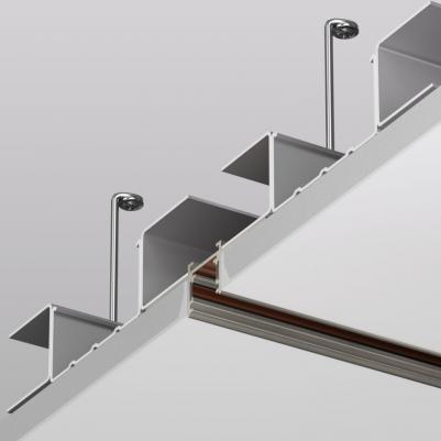 Шинопровод магнитный встраиваемый для ГКЛ 12,5мм, 2м, 48В DC, IP20, цвет темный никель, алюминий Shine Hide TR5702-DN – фото 3