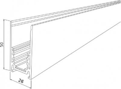 Магнитный накладной шинопровод 85084/00 Slim Magnetic 2м черный – фото 1