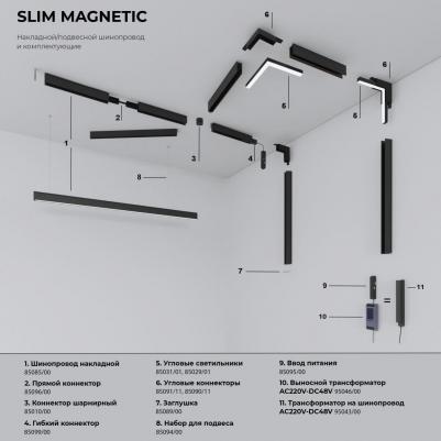Магнитный накладной шинопровод Slim Magnetic Round 85133/00 2м 48W – фото 3