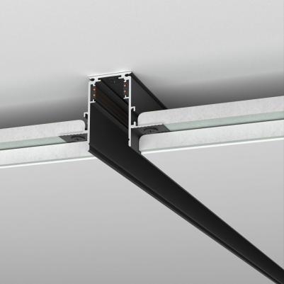 Шинопровод встраиваемый под ГКЛ 9,5мм (черный) Slim Magnetic 85210/00