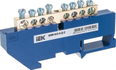 Шина сборная нулевая (полосовая) YNN10-69-8D-K07 1 шт. синий – фото 2