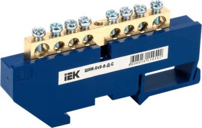 Шина сборная нулевая (полосовая) YNN10-69-8D-K07 1 шт. синий