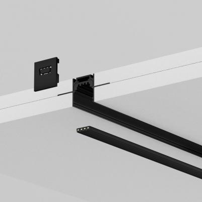 Профиль O-TR002ED-P-B3M.Профиль предназначен для уличной трековой системы Exility IP. Степень защиты: IP 64. Основной цвет арматуры: Черный. Основной – фото 1