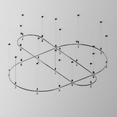Шинопровод круглый из полукругов 1500мм Flarity черный Busbar trunkings Flarity TRX154-2SR-D1500-B – фото 4