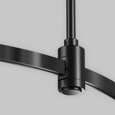 Шинопровод круглый из полукругов 1800мм Flarity черный Busbar trunkings Flarity TRX154-2SR-D1800-B – фото 1