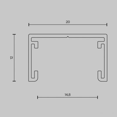 Шинопровод магнитный 1м накладной Basity, черный Busbar trunkings Basity TRX172-111B – фото 1