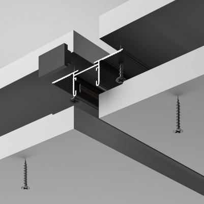 Шинопровод магнитный 1м встраиваемый под ГКЛ 12,5мм Basity, черный Busbar trunkings Basity TRX172-121B – фото 4