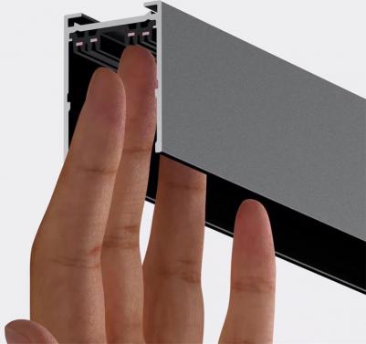 Шинопровод трехфазный накладной/подвесной Vector 135300 черный 2м IP20 90-240V – фото 7