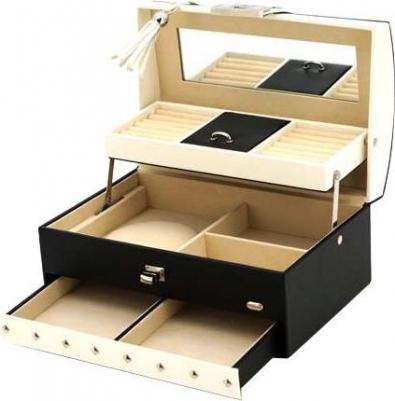 Шкатулка для украшений, бежевый, "рептилия", 20х15,5х13,5 см – фото 3