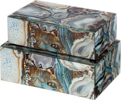 Набор шкатулок из 2-х шт мрамор (175173)