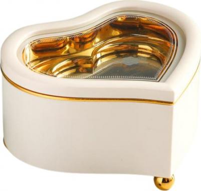 Шкатулка Белое сердце с балериной 3007107 – фото 6