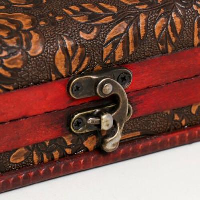 Шкатулка-купюрница дерево "Цветы" 6,5х20х7 см 9652879