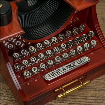 Шкатулка музыкальная механическая"Печатная машинка" 11х14,5х15 см 3752224 – фото 2