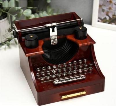 Шкатулка музыкальная механическая"Печатная машинка" 11х14,5х15 см 3752224 – фото 3
