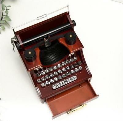 Шкатулка музыкальная механическая"Печатная машинка" 11х14,5х15 см 3752224 – фото 4