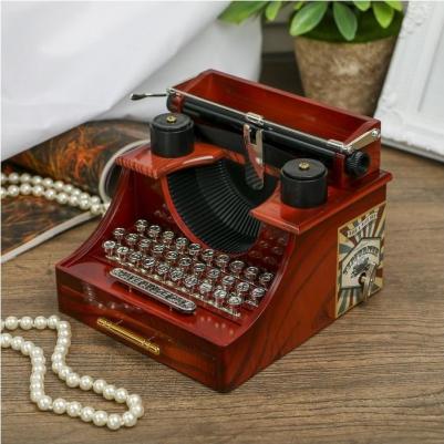 Шкатулка музыкальная механическая"Печатная машинка" 11х14,5х15 см 3752224 – фото 8