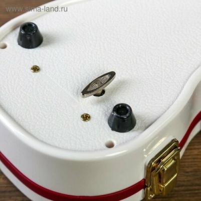 Шкатулка музыкальная пластик механическая "Скрипка" белая 6х34,5х12,7 см – фото 2
