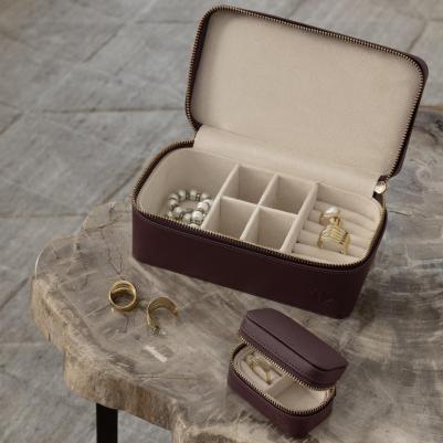 Набор шкатулок для украшений Люкстон бордовый 20x11x9 см, 8x5x4,5 см, 2 пр