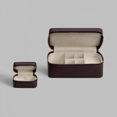 Набор шкатулок для украшений Люкстон бордовый 20x11x9 см, 8x5x4,5 см, 2 пр – фото 2