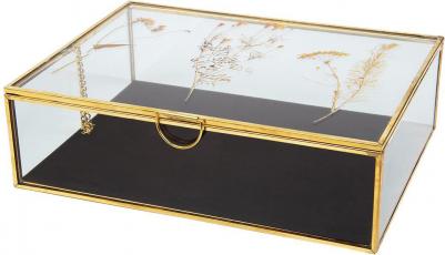 Шкатулка Цветы Fancy24 1 прозрачный 6 см 20 см 1.8 кг стекло стекло 15 см – фото 3