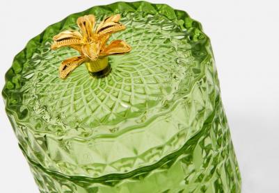 Шкатулка стеклянная зеленый 10 см 9 см 0.5 кг стекло 9 см – фото 3