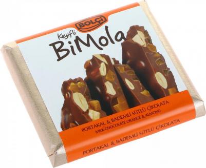 Шоколад молочный Апельсин и миндаль 70 г