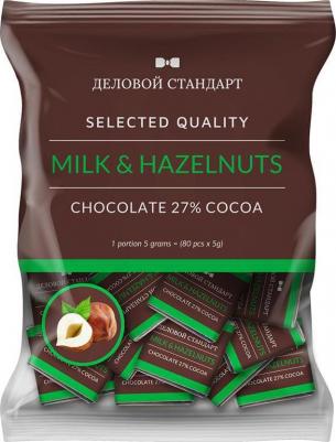 Шоколад порционный Milk&Hazelnuts (80 штук по 5 г) – фото 3