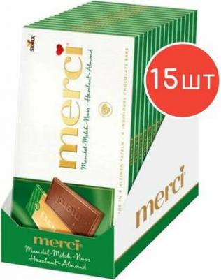 Шоколад Шторк МЕРСИ Лесной орех, миндаль 100г – фото 3