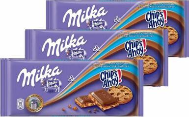 Шоколад Chips Ahoy молочный с кусочками печенья, 100 г – фото 1
