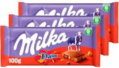 Шоколад Daim молочный с кусочками миндальной карамели, 100 г – фото 3