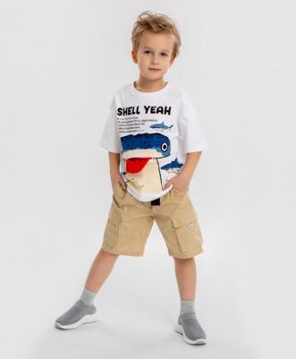 Шорты-бермуды бежевые для мальчика (128)