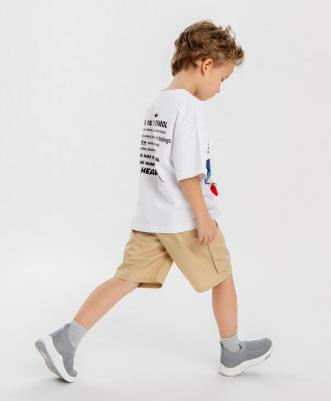 Шорты-бермуды бежевые для мальчика (128) – фото 3