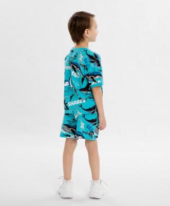 Шорты с принтом голубые для мальчика (122) – фото 4