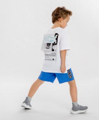 Шорты с принтом синие для мальчика (116) – фото 4