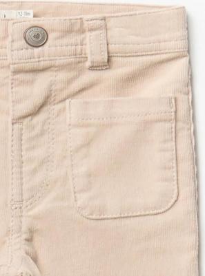 Брюки из микровельвета, светло-бежевый – фото 9