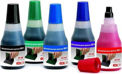 Краска штемпельная 801 красная на водно-глицериновой основе 25 г – фото 6