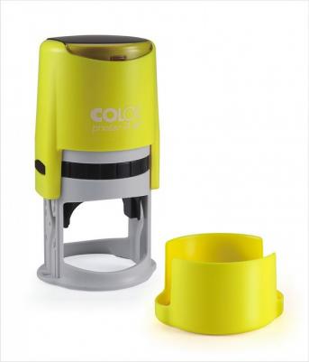 Оснастка для печати круглая Printer R40 Neon 40 мм с крышкой желтая – фото 2