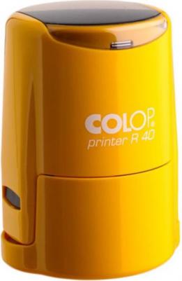 Оснастка для печати круглая Printer R40 Neon 40 мм с крышкой желтая – фото 6