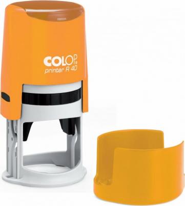 Оснастка для печати круглая Printer R40 Neon 40 мм с крышкой желтая – фото 8