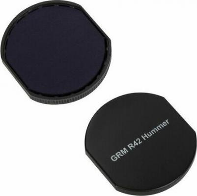 Оснастка для печатей по ГОСТ, оттиск D=42 мм, синий, 46042 Hummer, крышка, подушка в комплекте – фото 1