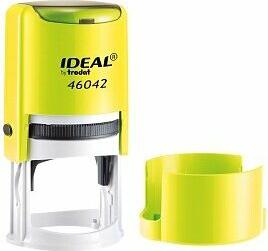 Оснастка для печати оттиск D= 42мм, синий, IDEAL 46042,подушка, корпус черный, ш/к 53086, 125308 – фото 1