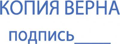 Штамп "КОПИЯ ВЕРНА, подпись", оттиск 38*14мм синий, IDEAL 4911 DB-3.42,ш/к 14832, 161490 – фото 2