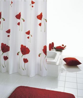 Штора для ванной комнаты "Mohn", 180 х 200 см – фото 1