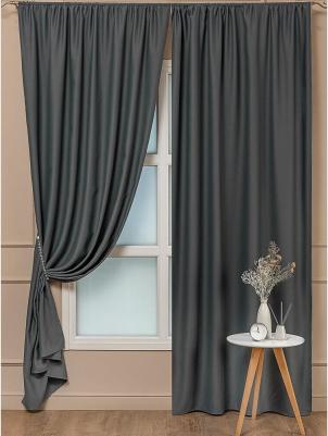 Штора блэкаут графит 160х270 см (99106)