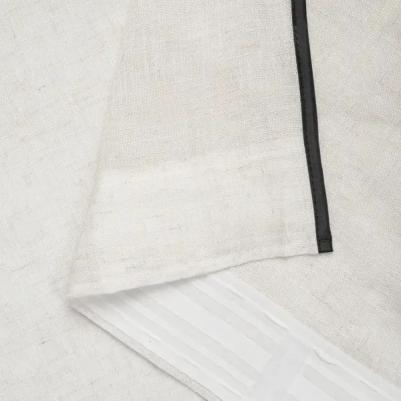 Штора на ленте 300x280 см цвет бежевый – фото 3